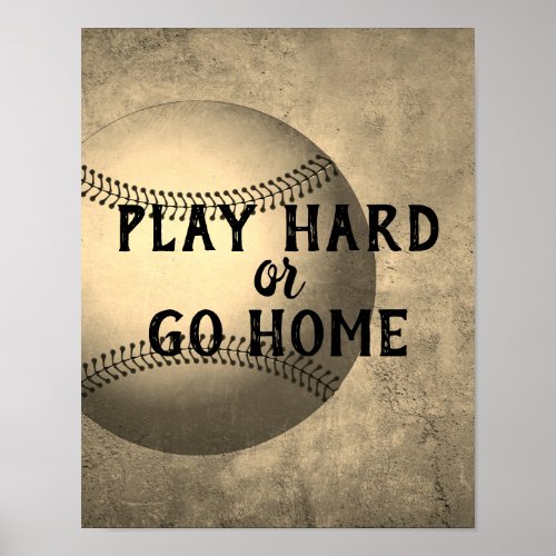 baseball quote poster distressed style