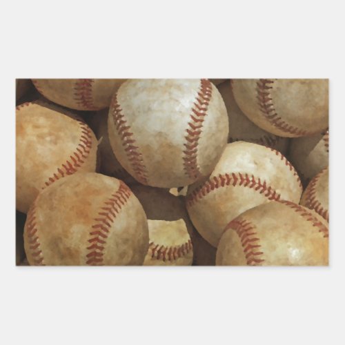 Baseball Rectangular Sticker