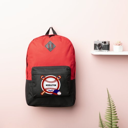Baseball _ Red and Blue Port Authority Backpack