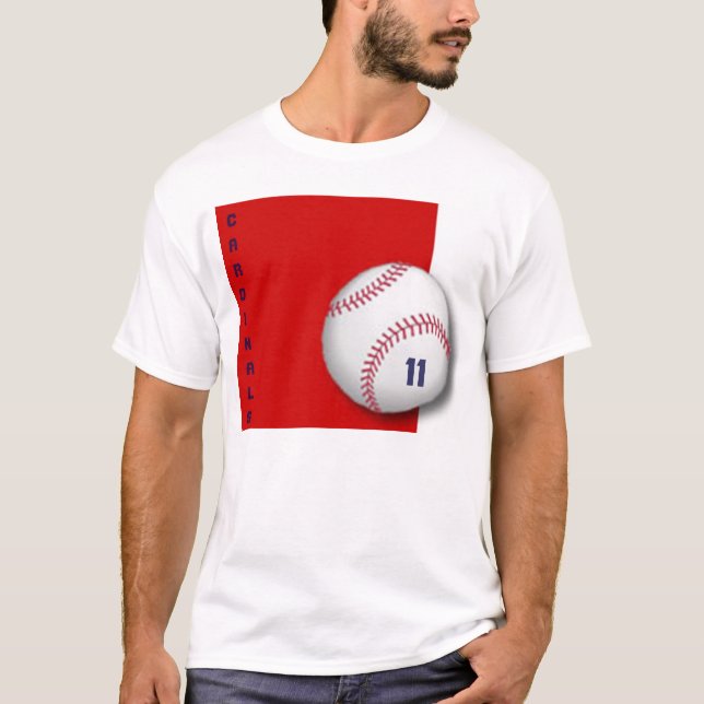 baseball red square, CARDINALS T-Shirt (Front)