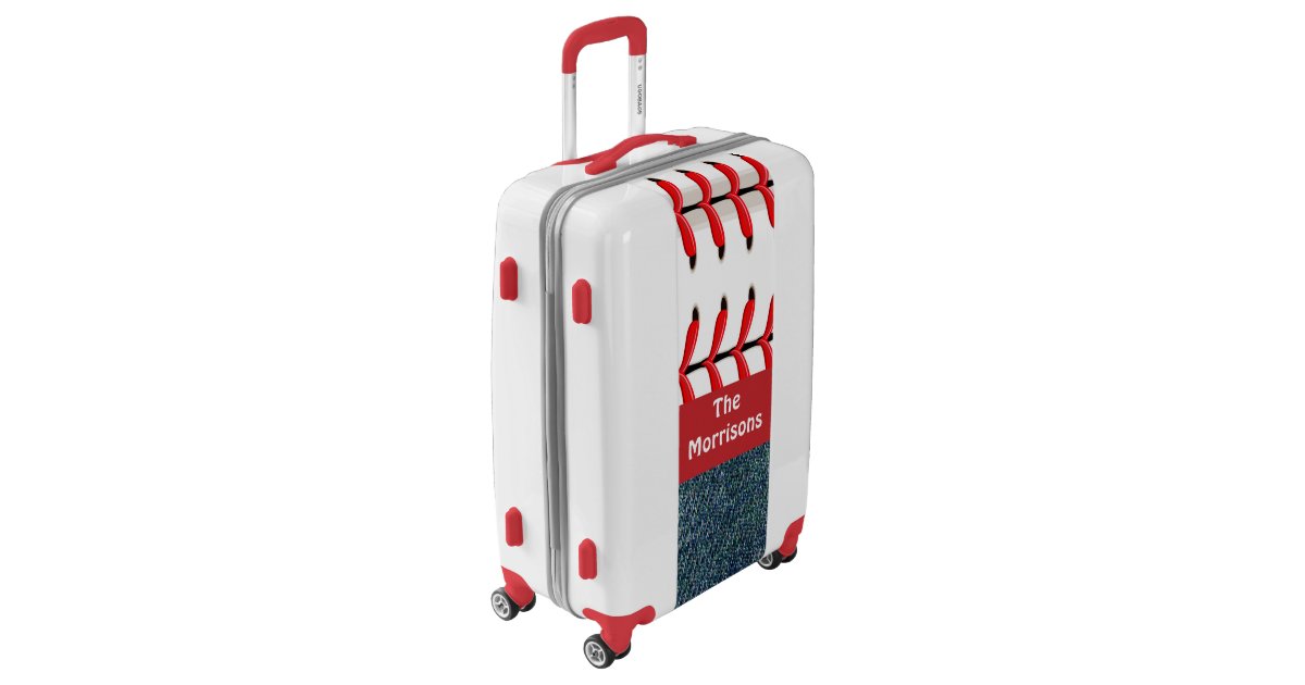 Fully Editable Colors Baseball Jersey Stripes Name Luggage, Zazzle