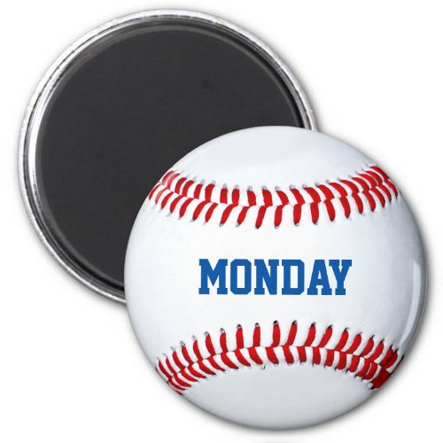 Baseball Refrigerator Magnet Day Of The Week