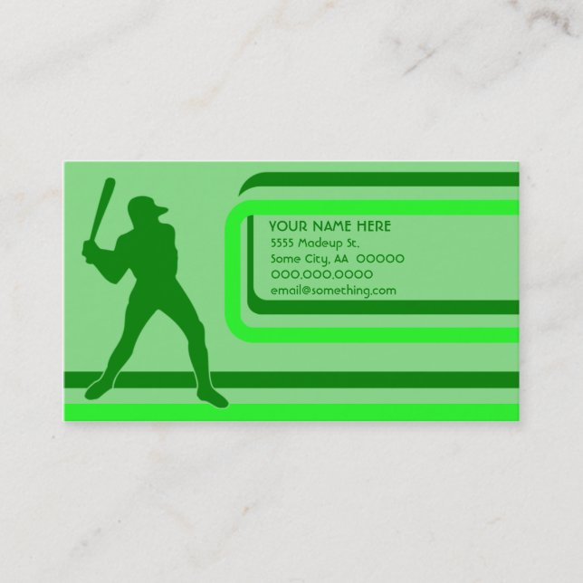 baseball : retro style : business card (Front)