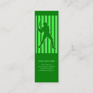 baseball : retro style : mini business card