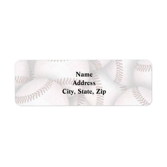 Baseball Return Address Label
