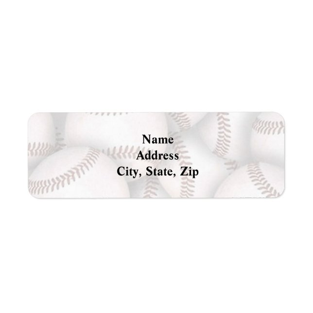 Baseball Return Address Label (Front)