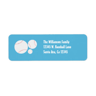 Baseball Return Address Labels