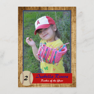 Baseball Rookie Card Birthday Invite