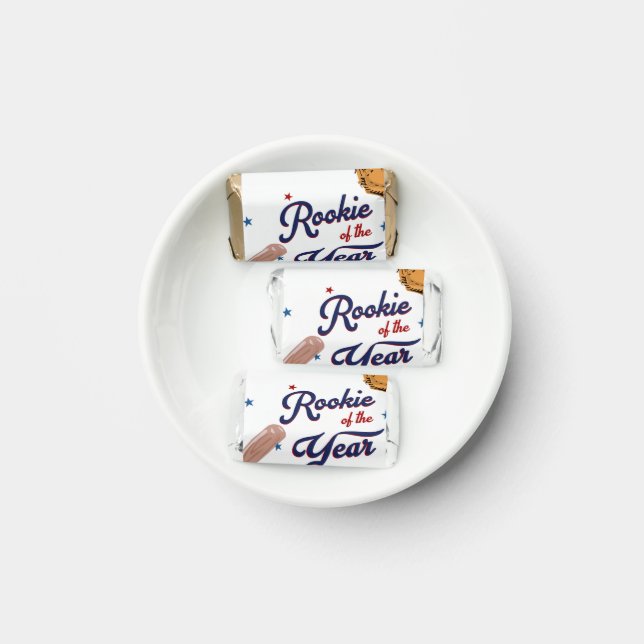 Baseball Rookie of the Year Baseball 1st Birthday Hershey's Miniatures (Plate)
