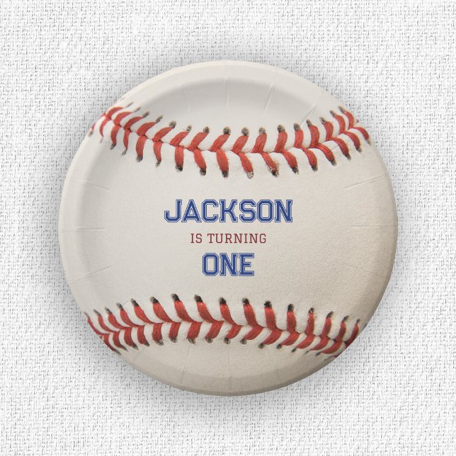 Baseball Rookie of the Year Birthday Boy Paper Plates (Creator Uploaded)