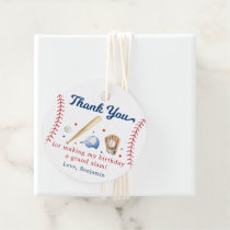 Baseball Rookie of the Year First Birthday Favor Tags