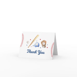 Baseball Rookie of the Year First Birthday Thank You Card