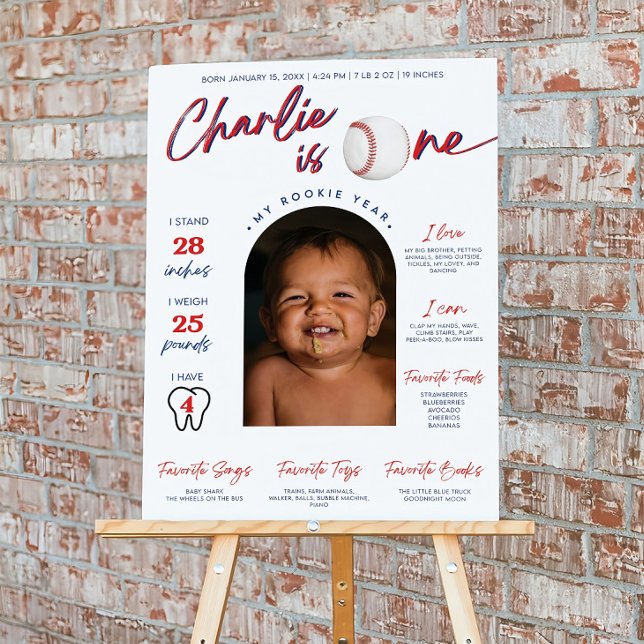 Baseball Rookie of the Year First Year Milestone  Foam Board (Creator Uploaded)