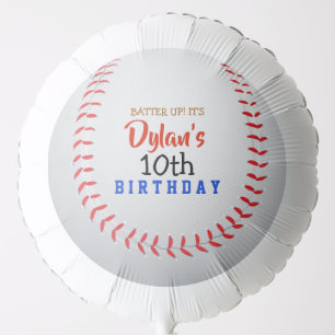 BASEBALL ROUND Birthday Party Invitation Balloon