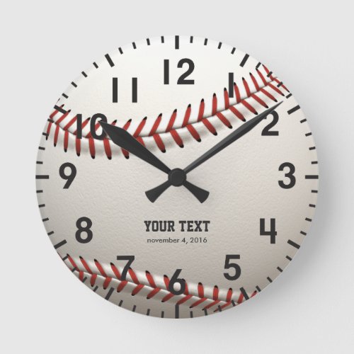 Baseball Round Clock