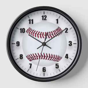 Baseball Round Clock