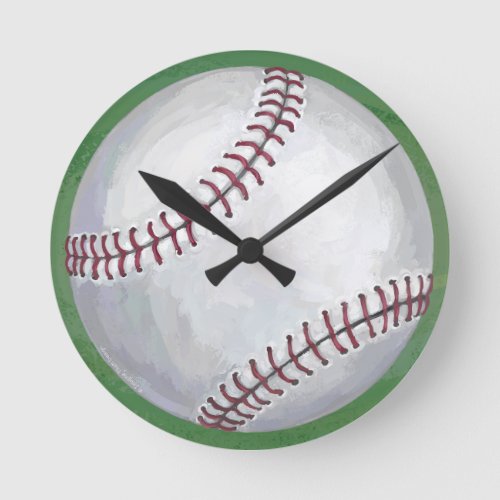 Baseball Round Clock