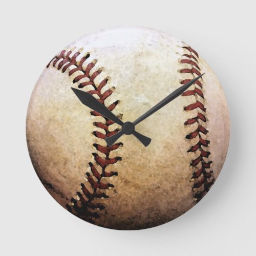 Baseball Round Clock