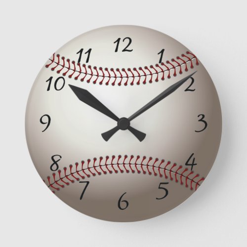 Baseball Round Clock