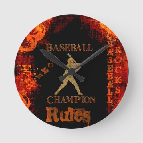 Baseball   round clock