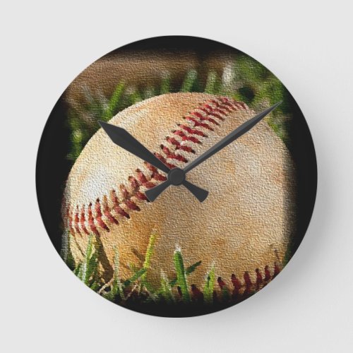 Baseball Round Clock