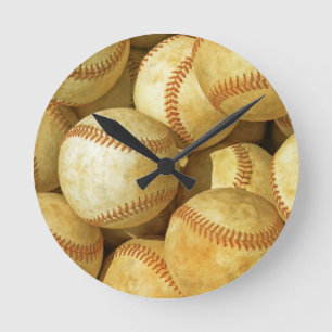 Baseball Round Clock