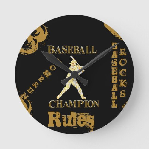 Baseball Round Clock