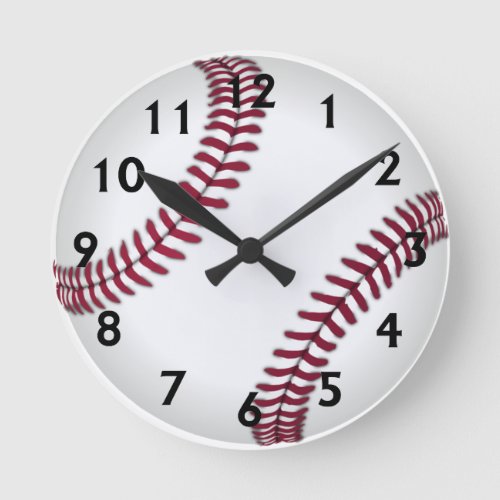 Baseball Round Clock