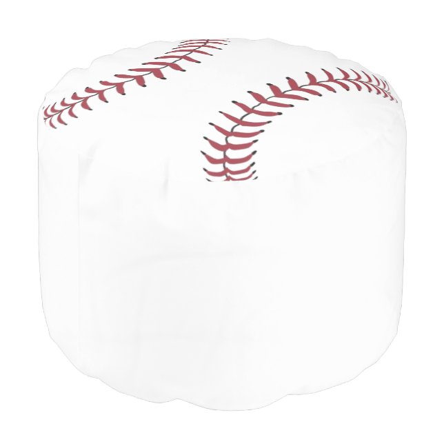 Baseball Round Pouf (Angled Back)