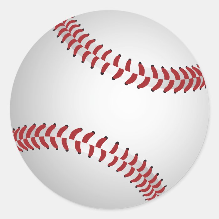 baseball round sticker