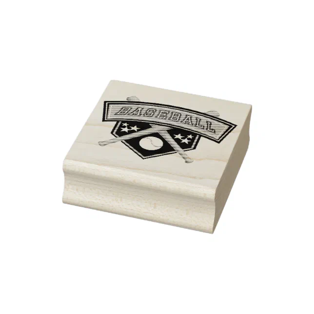 Baseball Rubber Stamp Zazzle