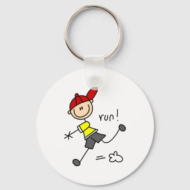 Baseball Run Tshirts and Gifts Keychain (Front)