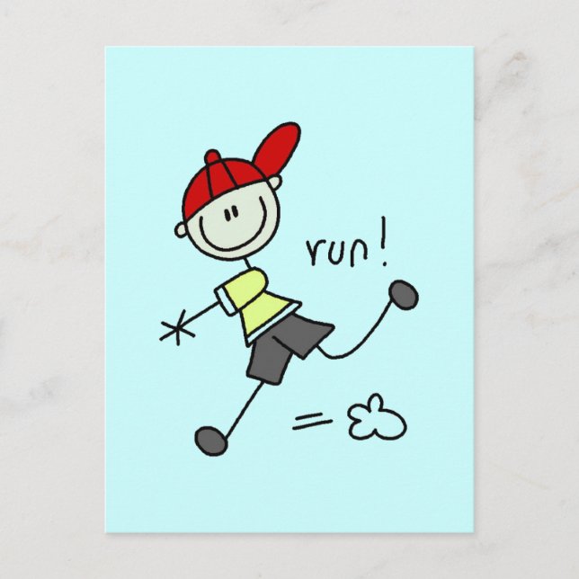 Baseball Run Tshirts and Gifts Postcard (Front)