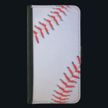 Baseball Samsung S5 wallet<br><div class="desc">Samsung S5 wallet with image of leather baseball and red laces. Perfect gift for any baseball coach or parent.</div>