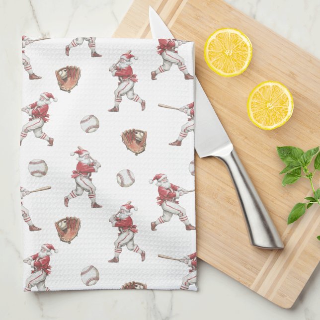 Baseball Santa Christmas Kitchen Towel (Creator Uploaded)