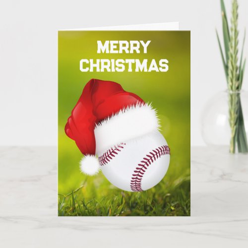 Baseball  Santa Claus Custom Christmas Cards