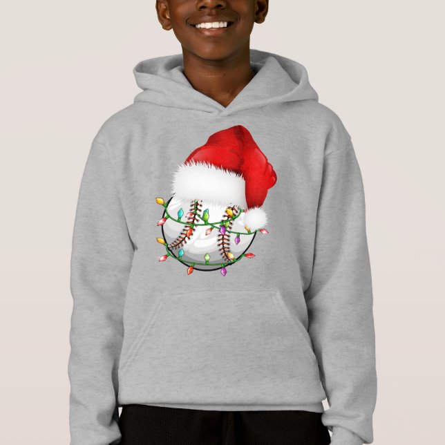 Baseball Santa Hat Hoodie (Front)
