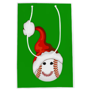 Baseball Santa Medium Gift Bag