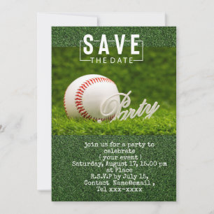 Baseball save the date for party invitation