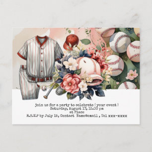 Baseball save the date postcard