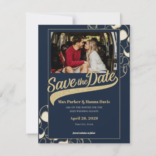 Baseball Save the Date with Photo