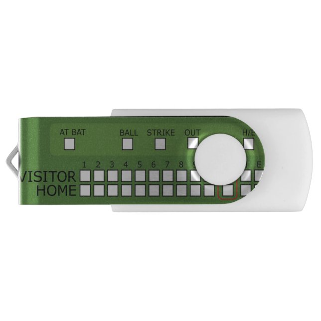 Baseball Scoreboard Customizable Flash Drive (Back)