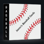 Baseball Scrapbook Binder<br><div class="desc">Baseball Scrapbook Binder, with customizable text. Perfect for the Baseball enthusiast or Baseball Card collector! Note this binder does not come with pages. Pages to fit this binder can be found on various websites by searching "Avery binder pages".</div>