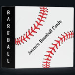 Baseball Scrapbook Binder<br><div class="desc">Baseball Scrapbook Binder, with customizable text. Perfect for the Baseball enthusiast or Baseball Card collector! Note this binder does not come with pages. Pages to fit this binder can be found on various websites by searching "Avery binder pages".</div>