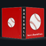 Baseball Scrapbook Binder<br><div class="desc">Baseball Scrapbook Binder, with customizable text. Perfect for the Baseball enthusiast or Baseball Card collector! Note this binder does not come with pages. Pages to fit this binder can be found on various websites by searching "Avery binder pages".</div>