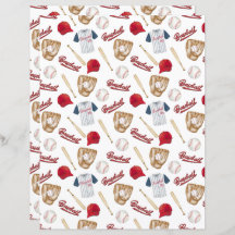 Baseball Scrapbook Paper