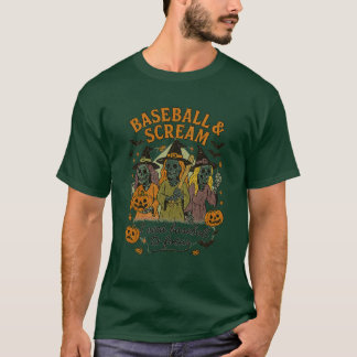 Baseball & Scream I Need Baseball To Focus Hallowe T-Shirt
