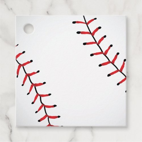 Baseball Seams Gift Tag with Fun Baseball Art