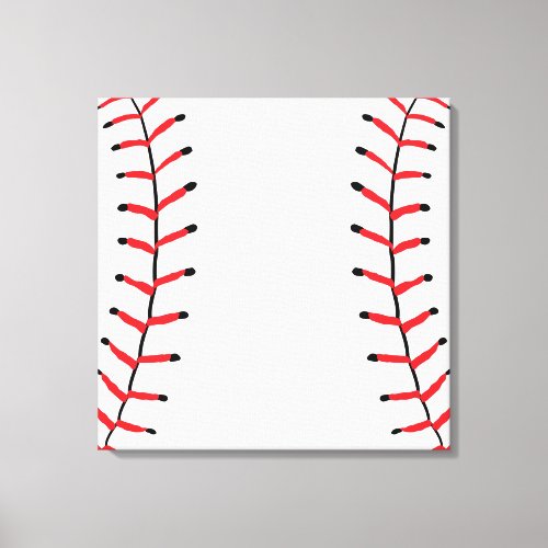 Baseball Seams Sports Style Baseball Theme Canvas Print