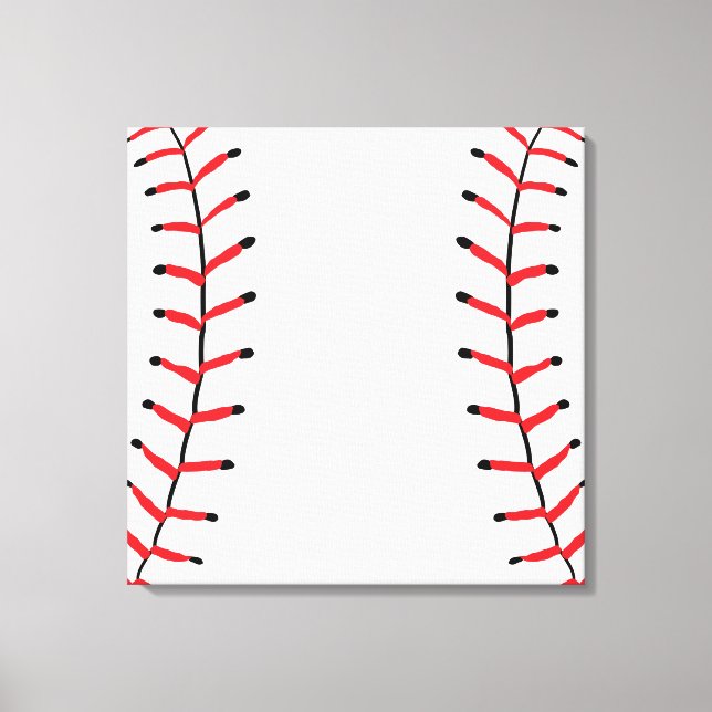 Baseball Seams Sports Style Baseball Theme Canvas Print (Front)